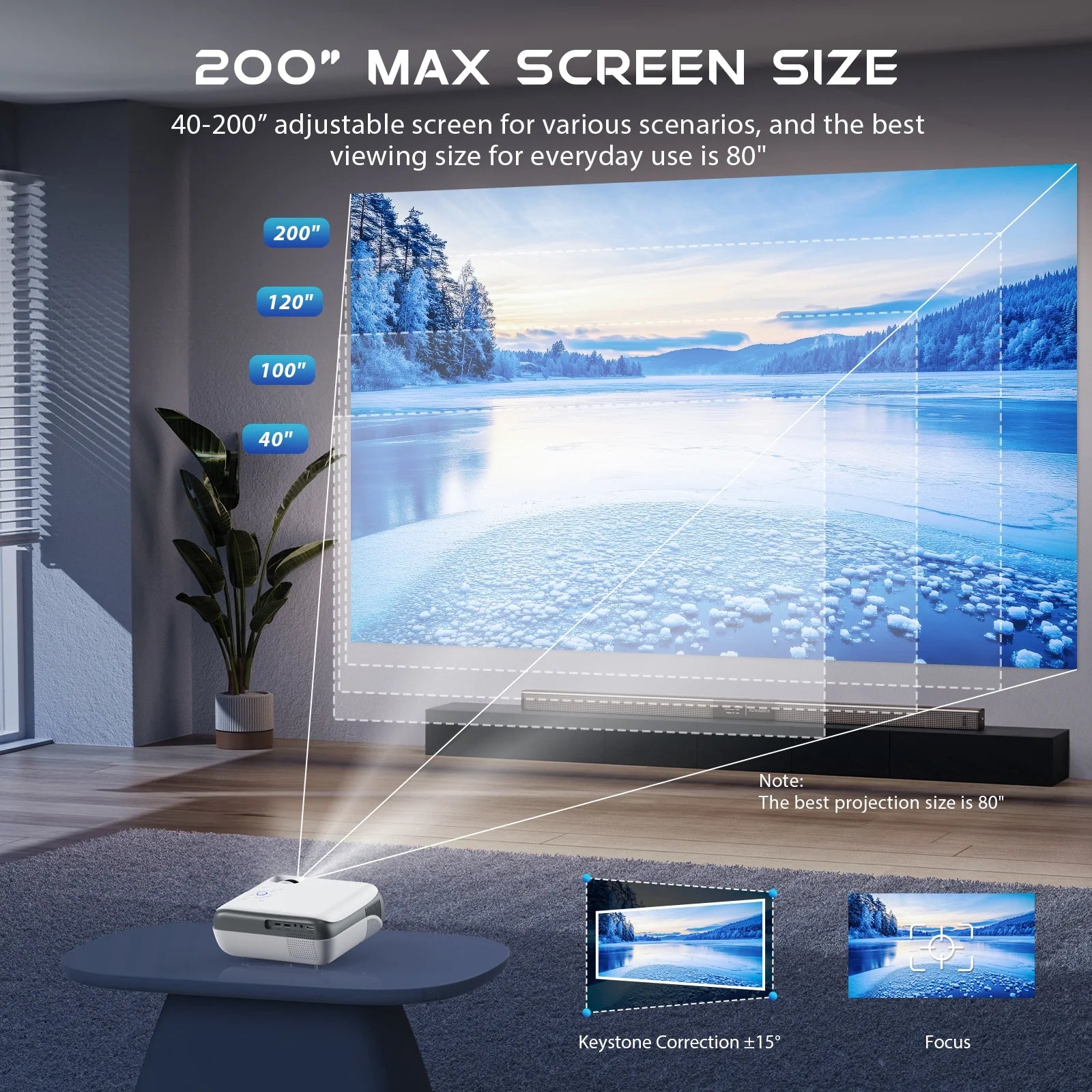 4K Google TV Projector with Wifi and Bluetooth,Google Officially Licensed,Dolby Audio