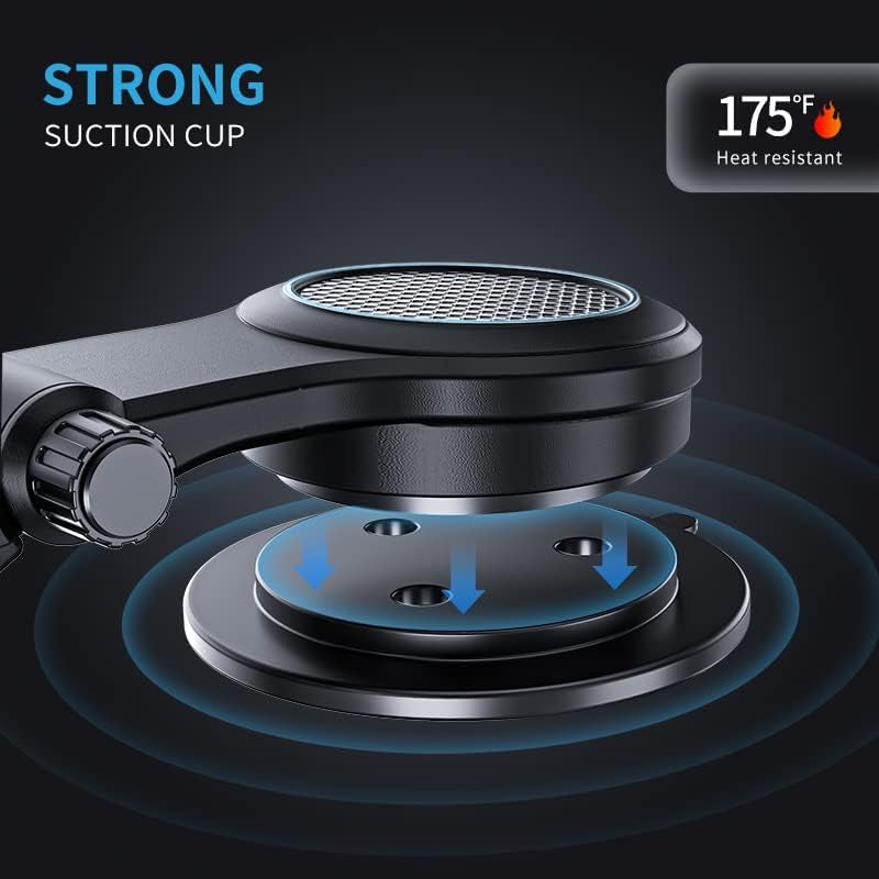 Universal Car Phone Mount - Sturdy Suction Cup Holder for All Smartphones, Dashboard Clip Design