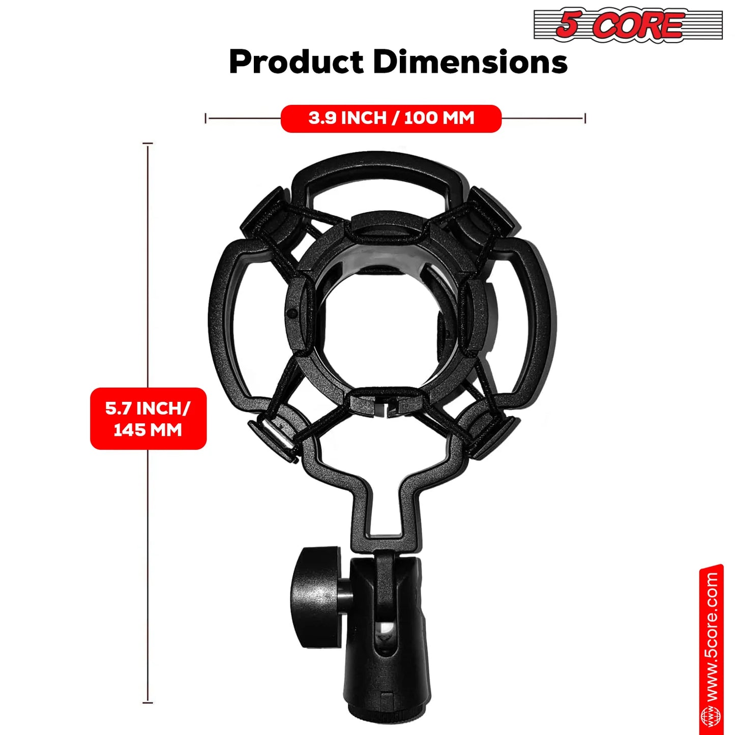 Professional 5Core Podcast Microphone Bundle - Condenser Cardioid Mic Kit with Boom Arm for Superior Sound Quality