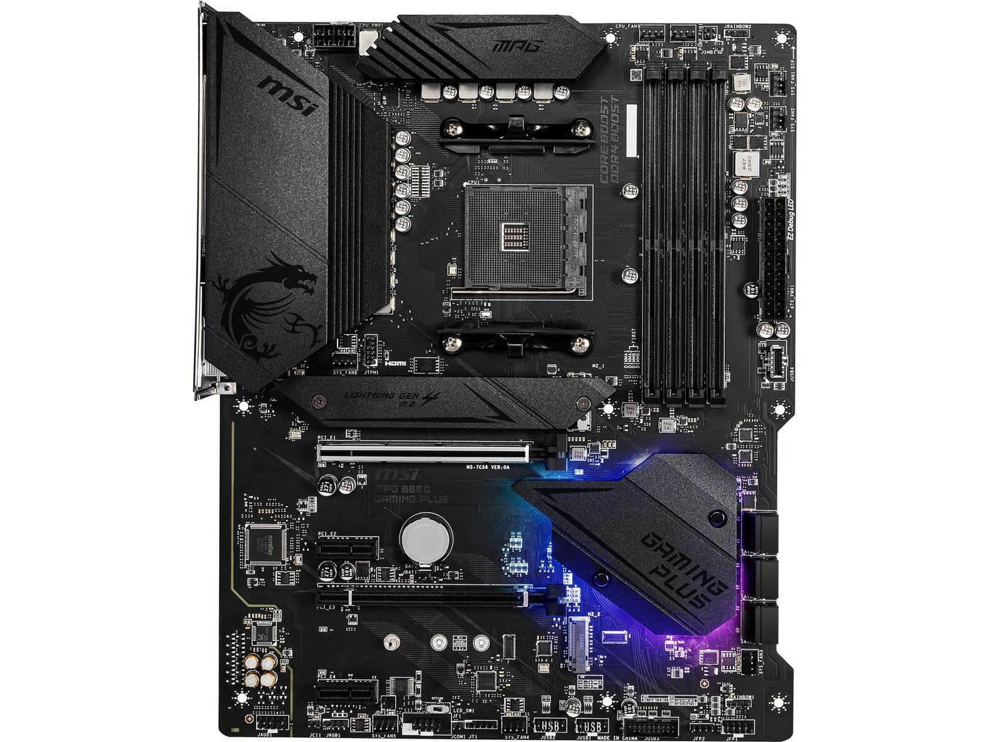 MPG B550 GAMING plus AM4 AMD B550 USB 3.0 ATX AMD Motherboard