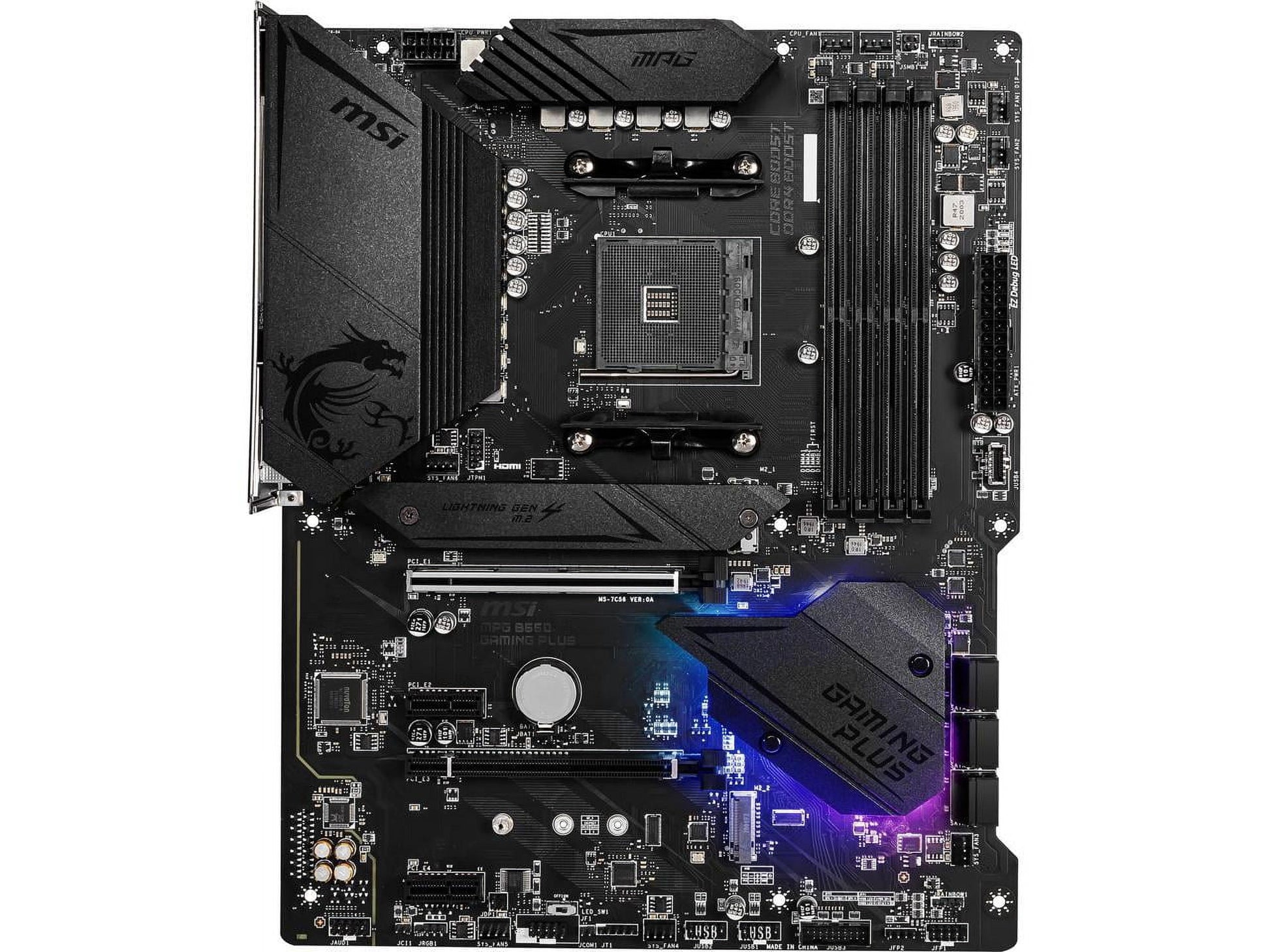 MPG B550 GAMING plus AM4 AMD B550 USB 3.0 ATX AMD Motherboard